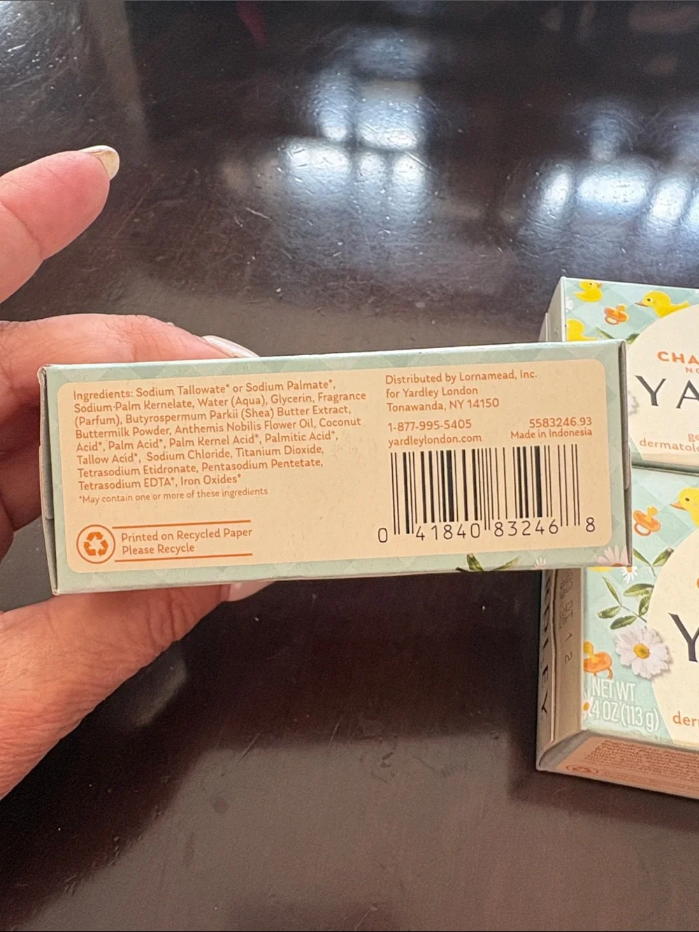 Yardley Chamomile Flower Nourishing Baby Bar - 3 bars